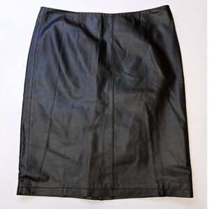 Chadwicks‎ of Boston Womens Black Leather Pencil Skirt Size 8